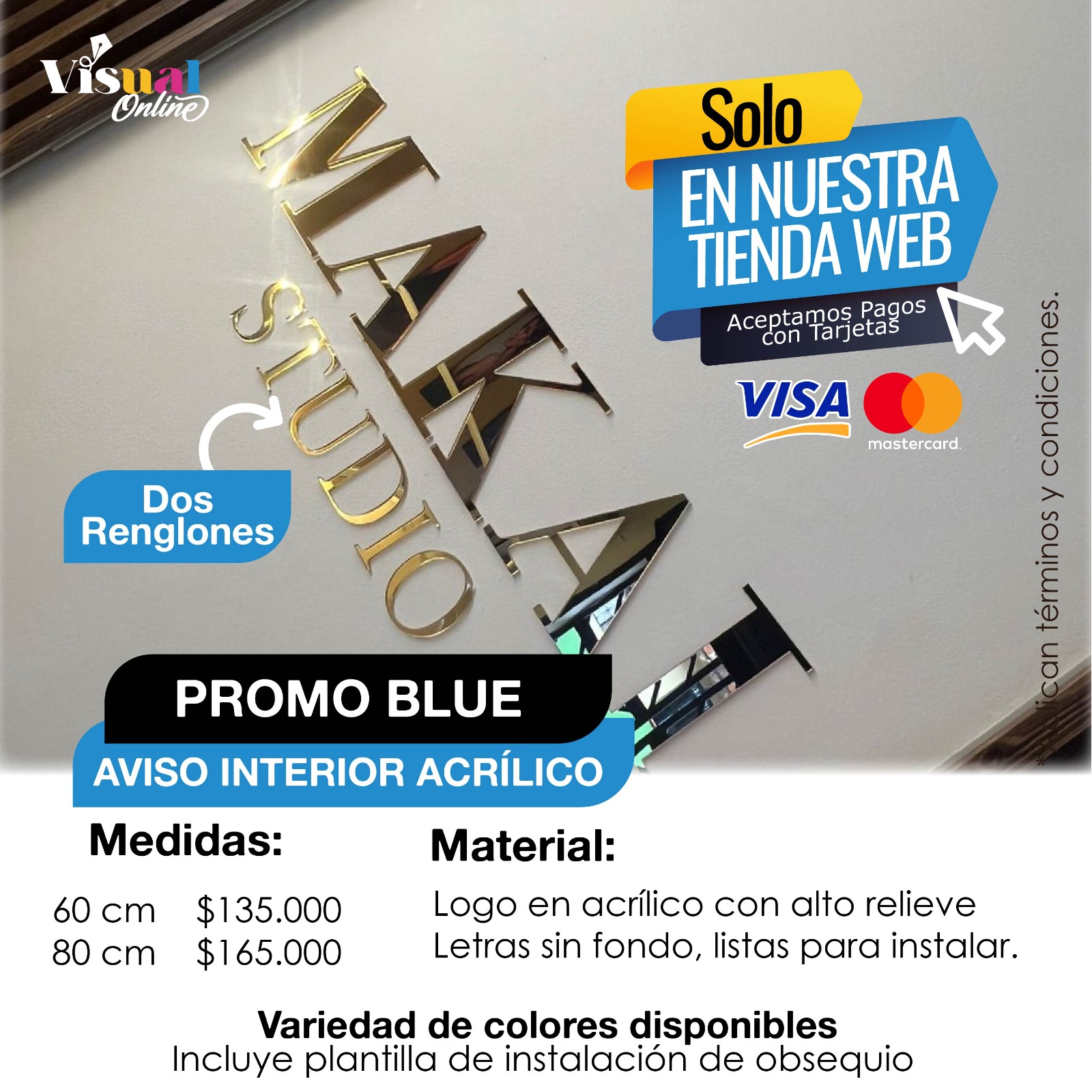 Aviso interior 2 renglones